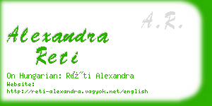 alexandra reti business card